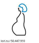 Pregnant Woman With Baby Icon. Editable Bold Outline With Color Fill Design. Vector Illustration. Стоковая иллюстрация, агентство Ingram Publishing / Фотобанк Лори