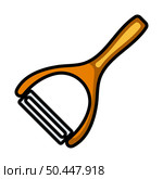 Vegetable Peeler Icon. Editable Bold Outline With Color Fill Design. Vector Illustration. Стоковая иллюстрация, агентство Ingram Publishing / Фотобанк Лори