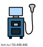 Ultrasound Diagnostic Machine Icon. Editable Bold Outline With Color Fill Design. Vector Illustration. Стоковая иллюстрация, агентство Ingram Publishing / Фотобанк Лори