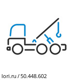 Car Towing Truck Icon. Editable Bold Outline With Color Fill Design. Vector Illustration. Стоковая иллюстрация, агентство Ingram Publishing / Фотобанк Лори