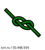 Alpinist Rope Knot Icon. Editable Bold Outline With Color Fill Design. Vector Illustration. Стоковая иллюстрация, агентство Ingram Publishing / Фотобанк Лори