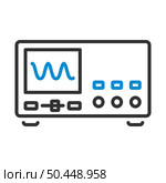 Oscilloscope Icon. Editable Bold Outline With Color Fill Design. Vector Illustration. Стоковая иллюстрация, агентство Ingram Publishing / Фотобанк Лори