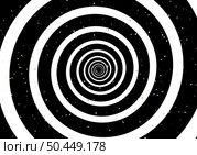 Abstract white circle swirl pattern with golden glitter dust on black background. Vector illustration. Стоковая иллюстрация, агентство Ingram Publishing / Фотобанк Лори