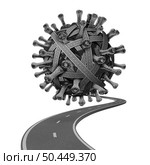 long Covid syndrome and coronavirus pandemic symptoms that persist as a burden concept or being tied trapped as a hauler of a virus infection with 3D illustration elements. Стоковое фото, агентство Ingram Publishing / Фотобанк Лори