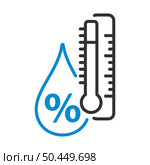 Humidity Icon. Editable Bold Outline With Color Fill Design. Vector Illustration. Стоковая иллюстрация, агентство Ingram Publishing / Фотобанк Лори