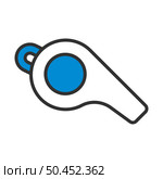 American Football Whistle Icon. Editable Bold Outline With Color Fill Design. Vector Illustration. Стоковая иллюстрация, агентство Ingram Publishing / Фотобанк Лори