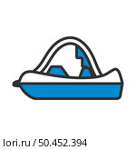 Catamaran Icon. Editable Bold Outline With Color Fill Design. Vector Illustration. Стоковая иллюстрация, агентство Ingram Publishing / Фотобанк Лори