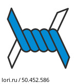 Barbed Wire Icon. Editable Bold Outline With Color Fill Design. Vector Illustration. Стоковая иллюстрация, агентство Ingram Publishing / Фотобанк Лори