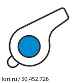 Whistle Icon. Editable Bold Outline With Color Fill Design. Vector Illustration. Стоковая иллюстрация, агентство Ingram Publishing / Фотобанк Лори
