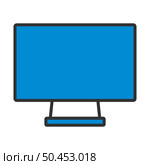 Monitor Icon. Editable Bold Outline With Color Fill Design. Vector Illustration. Стоковая иллюстрация, агентство Ingram Publishing / Фотобанк Лори