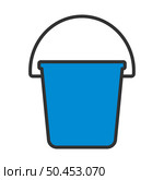 Icon Of Bucket. Editable Bold Outline With Color Fill Design. Vector Illustration. Стоковая иллюстрация, агентство Ingram Publishing / Фотобанк Лори