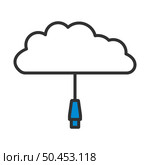 Network Cloud Icon. Editable Bold Outline With Color Fill Design. Vector Illustration. Стоковая иллюстрация, агентство Ingram Publishing / Фотобанк Лори