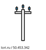 High Voltage Line Icon. Editable Bold Outline With Color Fill Design. Vector Illustration. Стоковая иллюстрация, агентство Ingram Publishing / Фотобанк Лори