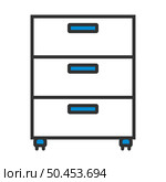 Office Cabinet Icon. Editable Bold Outline With Color Fill Design. Vector Illustration. Стоковая иллюстрация, агентство Ingram Publishing / Фотобанк Лори