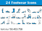 Footwear Icon Set. Editable Bold Outline With Color Fill Design. Vector Illustration. Стоковая иллюстрация, агентство Ingram Publishing / Фотобанк Лори