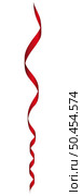 Christmas (New Year) element of curled ribbon. Vector illustration. Стоковая иллюстрация, агентство Ingram Publishing / Фотобанк Лори