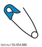 Tailor Safety Pin Icon. Editable Bold Outline With Color Fill Design. Vector Illustration. Стоковая иллюстрация, агентство Ingram Publishing / Фотобанк Лори
