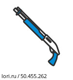 Pump-action Shotgun Icon. Editable Bold Outline With Color Fill Design. Vector Illustration. Стоковая иллюстрация, агентство Ingram Publishing / Фотобанк Лори