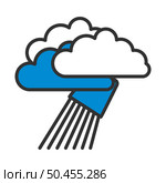 Rainfall Like From Bucket Icon. Editable Bold Outline With Color Fill Design. Vector Illustration. Стоковая иллюстрация, агентство Ingram Publishing / Фотобанк Лори