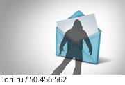 Mail Theft and package thief concept as a criminal stealing packages and robbing home delivered letters with 3D illustration elements. Стоковое фото, агентство Ingram Publishing / Фотобанк Лори