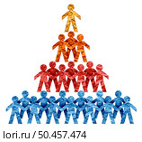 Social Class Stratification and different hierarchy categories of socio economic groups based on ethnicity education wealth or economics and gender as upper classes middle and lower class. Стоковое фото, агентство Ingram Publishing / Фотобанк Лори