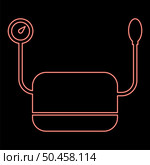 Neon pressure measuring apparatus medical device for measuring blood pressure pulse tonometer medical instrument icon black color vector illustration flat style simple imagein circle round red color vector illustration image flat style light. Neon pressure measuring apparatus medical device for measuring blood pressure pulse tonometer medical instrument icon black color in circle round red color vector illustration image flat style. Стоковая иллюстрация, агентство Ingram Publishing / Фотобанк Лори