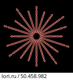 Neon sunburst Fireworks rays Radial ray Beam lines Sparkle Glaze Flare Starburst concentric radiance lines red color vector illustration image flat style light. Neon sunburst Fireworks rays Radial ray Beam lines Sparkle Glaze Flare Starburst concentric radiance lines red color vector illustration image flat style. Стоковая иллюстрация, агентство Ingram Publishing / Фотобанк Лори