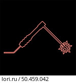 Neon welding process Spark from electrode with torch Work and tools concept red color vector illustration image flat style light. Neon welding process Spark from electrode with torch Work and tools concept red color vector illustration image flat style. Стоковая иллюстрация, агентство Ingram Publishing / Фотобанк Лори