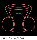 Neon respirator mask replaceable filter Personal protection safety dust absent equipment red color vector illustration image flat style light. Neon respirator mask replaceable filter Personal protection safety dust absent equipment red color vector illustration image flat style. Стоковая иллюстрация, агентство Ingram Publishing / Фотобанк Лори