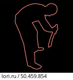 Neon man with sword machete Cold weapons in hand military man Soldier Serviceman in various positions Hunter with knife Fight poses Strong defender Warrior concept Weaponry Standing red color vector illustration image flat style light. Neon man with sword machete Cold weapons in hand military man Soldier Serviceman in positions Hunter with knife Fight poses Strong defender Warrior concept Weaponry Stand red color vector illustration image flat style. Стоковая иллюстрация, агентство Ingram Publishing / Фотобанк Лори