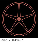 Neon sheave Pulley for engine washing machine Crosshead red color vector illustration image flat style light. Neon sheave Pulley for engine washing machine Crosshead red color vector illustration image flat style. Стоковая иллюстрация, агентство Ingram Publishing / Фотобанк Лори