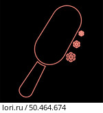 Neon chocolate ice on stick Eskimo confection red color vector illustration image flat style light. Neon chocolate ice on stick Eskimo confection red color vector illustration image flat style. Стоковая иллюстрация, агентство Ingram Publishing / Фотобанк Лори