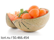 Juicy honeydew melon on a white background. Стоковое фото, агентство Ingram Publishing / Фотобанк Лори