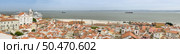 Tagus river panorama, view from Alfama, Lisbon, Portugal. Стоковое фото, агентство Ingram Publishing / Фотобанк Лори