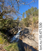Water stream near Fecha de Barjas waterfall (also known as Tahiti waterfall) in the mountains of Peneda-Geres National Park, Portugal. Стоковое фото, агентство Ingram Publishing / Фотобанк Лори