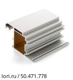 Aluminum profile accessory isolated on white background. Стоковое фото, агентство Ingram Publishing / Фотобанк Лори