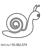 Snail mollusc contour outline line icon black color vector illustration image thin flat style simple. Snail mollusc contour outline line icon black color vector illustration image thin flat style. Стоковая иллюстрация, агентство Ingram Publishing / Фотобанк Лори