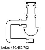 Siphon plumbing fixtures sewer pipe drain under sink sewerage tube contour outline line icon black color vector illustration image thin flat style simple. Siphon plumbing fixtures sewer pipe drain under sink sewerage tube contour outline line icon black color vector illustration image thin flat style. Стоковая иллюстрация, агентство Ingram Publishing / Фотобанк Лори