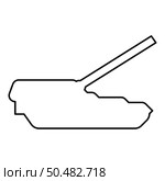 Self-propelled howitzer artillery system contour outline line icon black color vector illustration image thin flat style simple. Self-propelled howitzer artillery system contour outline line icon black color vector illustration image thin flat style. Стоковая иллюстрация, агентство Ingram Publishing / Фотобанк Лори