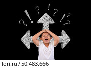 The boy is confused, not knowing where to go. Стоковое фото, агентство Ingram Publishing / Фотобанк Лори