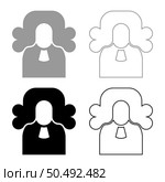 Judge lawyer jury avatar set icon grey black color vector illustration image simple solid fill outline contour line thin flat style. Judge lawyer jury avatar set icon grey black color vector illustration image solid fill outline contour line thin flat style. Стоковая иллюстрация, агентство Ingram Publishing / Фотобанк Лори