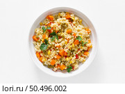 Bulgur with vegetables and fresh parsley. Стоковое фото, агентство Ingram Publishing / Фотобанк Лори