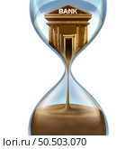 Losing Bank Savings and Banking Collapse or failing Banks as a credit Crisis and global financial system with instability or insolvency in an urgent business liquidity problem as a 3D illustration. Стоковое фото, агентство Ingram Publishing / Фотобанк Лори