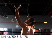 When is the winner must shout and shout out loud to be satisfied, Muay Thai, Thai martial arts. Стоковое фото, агентство Ingram Publishing / Фотобанк Лори