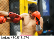 Muay Thai, The martial art of Thailand, Power punches into the face of the opponent. Able to defeat opponent by knockout. Стоковое фото, агентство Ingram Publishing / Фотобанк Лори