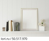 Picture frames with plant pots adorn the living room. Стоковое фото, агентство Ingram Publishing / Фотобанк Лори
