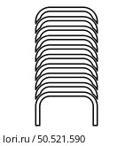 Staples fastener pin contour outline line icon black color vector illustration image thin flat style simple. Staples fastener pin contour outline line icon black color vector illustration image thin flat style. Стоковая иллюстрация, агентство Ingram Publishing / Фотобанк Лори