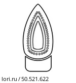 Iron soleplate flatiron contour outline line icon black color vector illustration image thin flat style simple. Iron soleplate flatiron contour outline line icon black color vector illustration image thin flat style. Стоковая иллюстрация, агентство Ingram Publishing / Фотобанк Лори