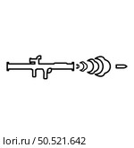 Shot from the bazouka anti tank system contour outline line icon black color vector illustration image thin flat style simple. Shot from the bazouka anti tank system contour outline line icon black color vector illustration image thin flat style. Стоковая иллюстрация, агентство Ingram Publishing / Фотобанк Лори