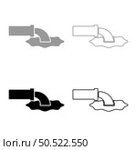 Wastewater fluid is leaking from pipe with water drainage industry to runoff sewer concept cleaning set icon grey black color vector illustration image simple solid fill outline contour line thin flat style. Wastewater fluid is leaking from pipe with water drainage industry to runoff sewer concept cleaning set icon grey black color vector illustration image solid fill outline contour line thin flat style. Стоковая иллюстрация, агентство Ingram Publishing / Фотобанк Лори